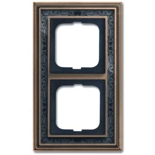 Afbeelding van Abb busch jaeger afdekraam 2 voudig dynasty antiek decor antra 2cka001754a4669