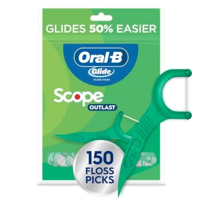 Afbeelding van Oral B Glide Compleet met Scope Overleven Tandzijde Picks, Mint, 150 Count