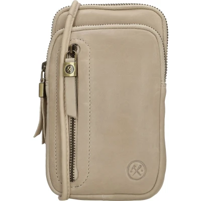 Afbeelding van Hide &amp; Stitches Daydreamer Telefoontasje Crème 100% Leer