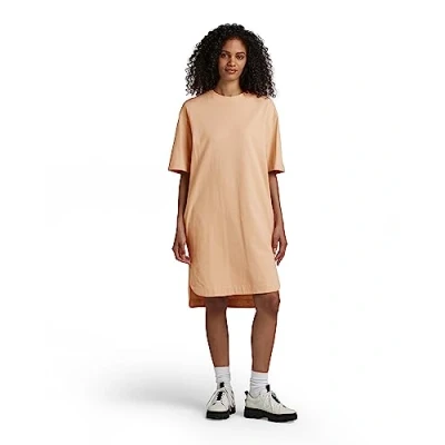 Afbeelding van G Star RAW T shirtjurk van biologisch katoen lichtgeel