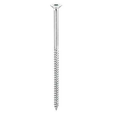 Afbeelding van Connex Universele schroeven 6,0 x 120 mm 1 kg grootverpakking verzonken kop TX aandrijving gedeeltelijke schroefdraad blauw verzinkt/schroefset/schroeven in zak, KL3246120, zilver