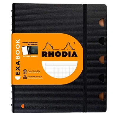 Afbeelding van Rhodia ExaBook A5+ Zwart Geruit