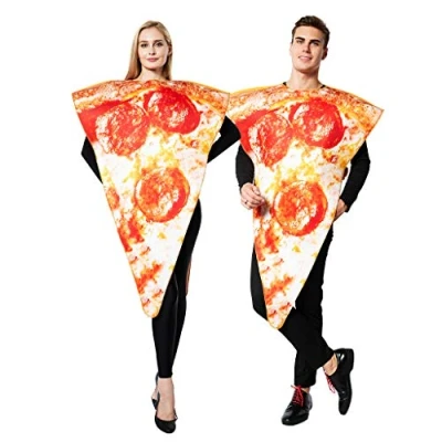 Afbeelding van EraSpooky Uniseks etenspizzapostuum verkleedkledij Halloween feest grappige outfit voor volwassen mannen vrouwen
