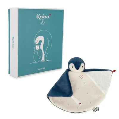 Afbeelding van Kaloo Complices Pinguin Blauw knuffeldoek