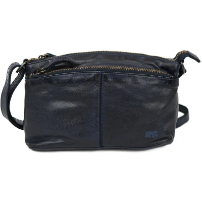 Afbeelding van Bear Design Daniëlle Leren Schoudertas / Crossbodytas Blauw