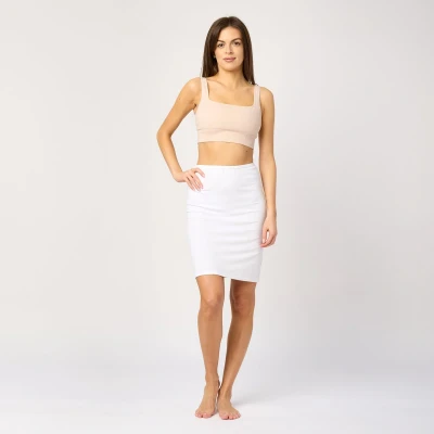 Afbeelding van Merry Style MS MS10 204 UW Dames Onderrok kort elastisch licht Viscose Wit 3XL