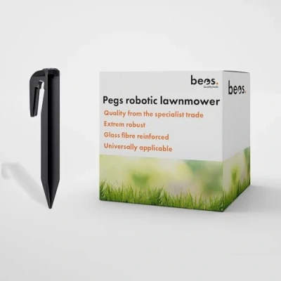 Afbeelding van BEOS® PREMIUM Grondpennen voor grensdraad van robotmaaiers 500 met glasvezel versterkte grondhaken Universeel compatibel gazonrobots Worx, Gardena, Husqvarna, Bosch