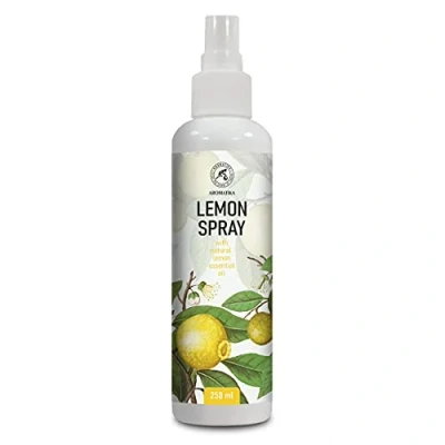 Afbeelding van Citroenaromaspray 250 ml aromatherapie kamerspray met etherische citroenolie spray voor aromatisering van de lucht kamernevel kussen en linnen geurspray