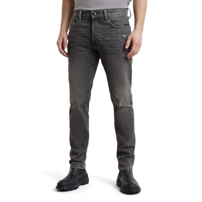 Afbeelding van G Star Raw 3301 Slim Jeans heren,Grijs (Worn in Vulcano Crater Destroyed 51001 d497 g819),31W / 32L