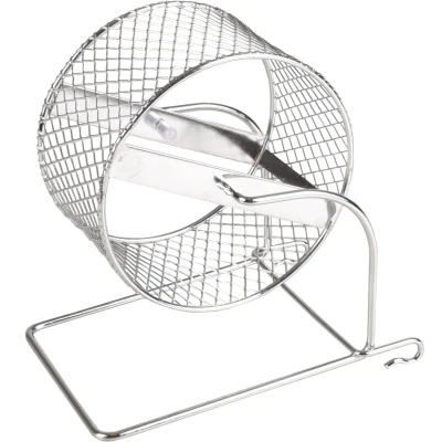 Afbeelding van Looprad Trota Duurzaam Metalen Hamsterwiel Zilver / XS 15,00 cm x 10,40