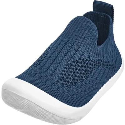 Afbeelding van Playshoes Jongens Unisex kinderen vrijetijdsschoen sneaker, Marine gebreid, 26 EU, EU