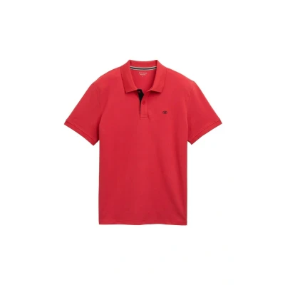 Afbeelding van TOM Tailor Basic Poloshirt, Heren, Maat: Large, Samba red