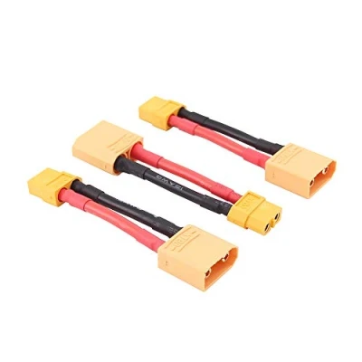 Afbeelding van OliRC 3pcs XT90 Male to XT60 Female RC Connector Converter Adapter with 12awg 5cm Wire(C86 3)