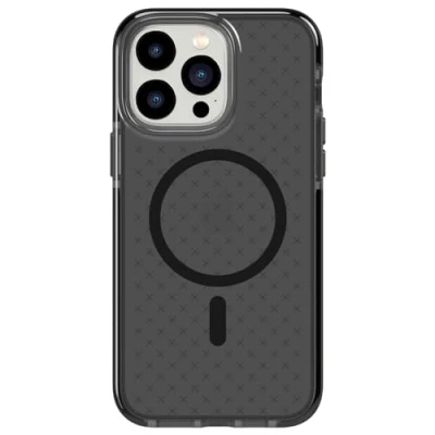 Afbeelding van tech21 iPhone 14 Pro Max Evo Check compatibel met MagSafe Schokabsorberend en dun beschermend telefoonhoesje 4,9 m FlexShock Multi Drop Bescherming &amp; Extra Knoppen Smokey Black