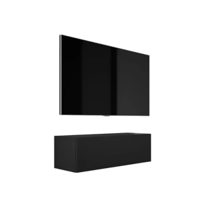 Afbeelding van 3E 3xE living.com Hangende TV kast modern design B: 100 cm, H: 34 D: 32 Lowboard, board, dressoir hangend, BLACK MATT