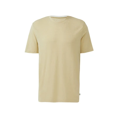 Afbeelding van QS Tshirt basic, Heren, Maat: Small, Helles olivgrün
