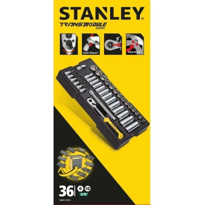 Afbeelding van Stanley handgereedschap Transmodule Doppenset 3/8 36 delig STMT1 74174