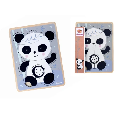 Afbeelding van Eichhorn Houten Vormenpuzzel Panda 5st.