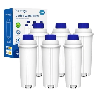 Afbeelding van Waterdrop DLSC002 TÜV SÜD gecertificeerd koffiefilter, compatibel met DeLonghi DLSC002, DLS C002, 9310926, SER3017, 5513292811 en espresso apparaat van ECAM ETAM EC800 EC680 BCO (6)