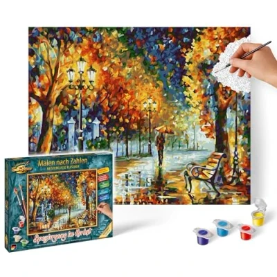Afbeelding van Schipper 609240910 schilderen op nummer, wandeling in de herfst, afbeeldingen voor volwassenen, inclusief penseel en acrylverf, 24 x 30 cm