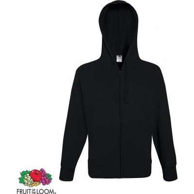 Afbeelding van Fruit of the Loom hoodie vest met rits lichtgewicht maat L (zwart)