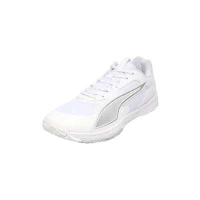 Afbeelding van Puma Accelerate PRO 4 Handbalschoenen white/silvercoloured, Heren, Maat: 46, White/silver coloured Textiel/ synthetisch