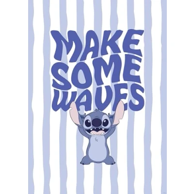 Afbeelding van Komar Artprint Disney Lilo and Stitch Make Some Waves 50 x 70 cm (breedte hoogte) kinderkamer, wandsticker (set)