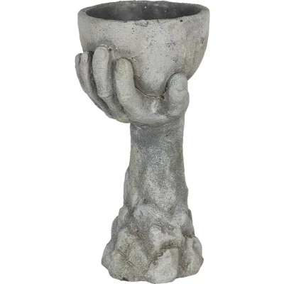Afbeelding van Clayre &amp; Eef Grijze Bloempot 15*14*30 cm 6TE0321S