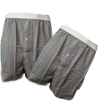 Afbeelding van Embrator 2 stuks mannen Boxershorts geweven katoen wit/zwart/fuchsia 3XL