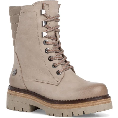 Afbeelding van Marco Tozzi BY Guido Maria Kretschmer Snowboots, Dames, Maat: 38, Taupe comb Leer en textiel