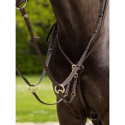Afbeelding van LeMieux Martingaal Kudos Running Bruin/Brass Pony