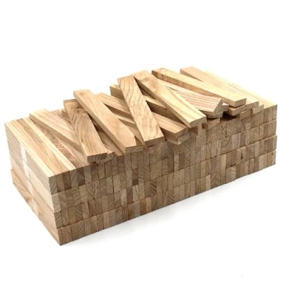 Afbeelding van 80 x houten lijst, 22 8 160 mm, essenhout, losse knutselblokken om te knutselen, knutselstokken (as mm)