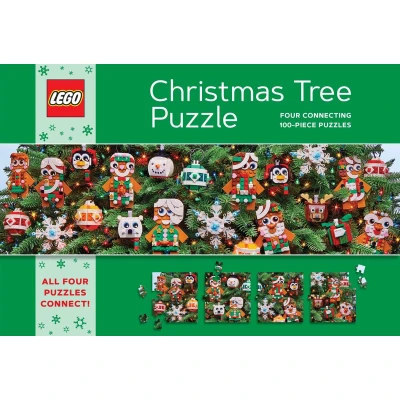 Afbeelding van Lego Christmas Tree Puzzle: Four Connecting 100 Piece Puzzles