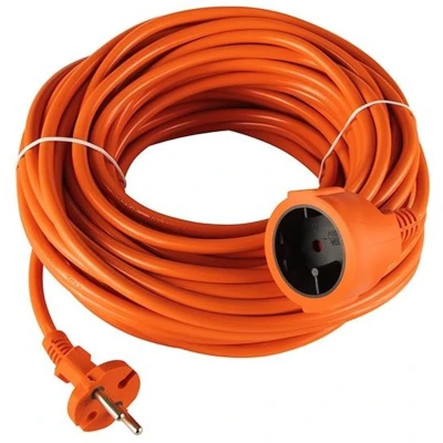 Afbeelding van Verlengsnoer PVC oranje 2x1,5qmm 20m Technik
