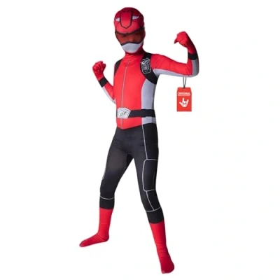 Afbeelding van Morphsuits Red Power Ranger kostuumkinderen, Rangers Morphsuit Red, Morpher, Large