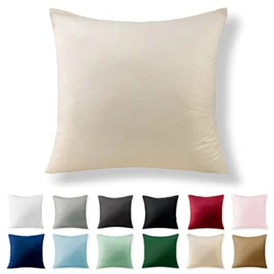 Afbeelding van Alreya Renforcé kussensloop 80 x cm 100% katoen met YKK ritssluiting, superzachte kussensloop, kussenhoes, Oeko Tex® standaard gecertificeerd, Beige, alleen