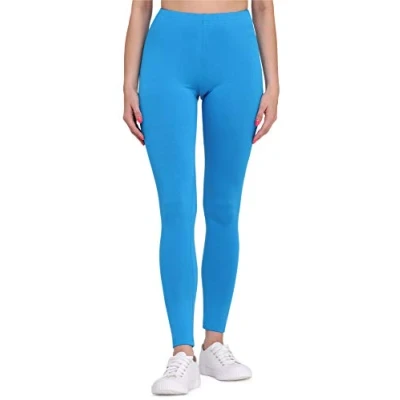 Afbeelding van Bellivalini BLV BLV50 147 LE Dames Leggings Sport Vrijetijdsbroek Lang Viscose Sporbroek Yogabroek Blauw XS