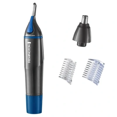 Afbeelding van Remington Mens batterij geëxploiteerde neus, oor en wenkbrauw haar trimmer, douche proof NE3850, zilver