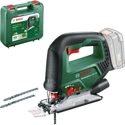 Afbeelding van Bosch AdvancedSaw 18V 140 Accudecoupeerzaag Inclusief 3x zaagblad (T144D) Cut control Beschermingsschoen Stofkap, Anti splinterplaat