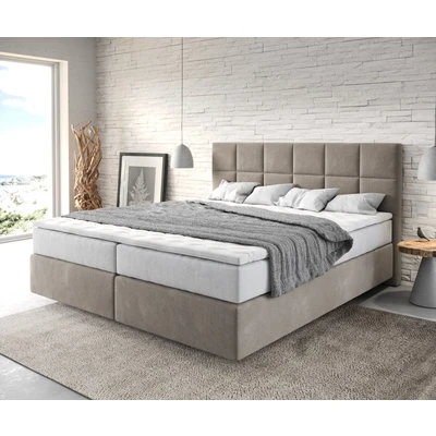 Afbeelding van Boxspringbed Dream Fine Microvezel Beige 180x200 cm met TFK Matras en Visco Topper