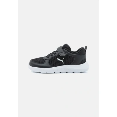 Afbeelding van Puma FUN Racer 2 Unisex Hardloopschoenen voor op de weg kinderen, Maat: 30, Black/white Imitatieleer/ textiel