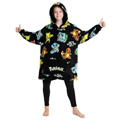 Afbeelding van Pokemon Trui oversized knuffelhoodie kinderen jongens, Meerkleurig, One Size