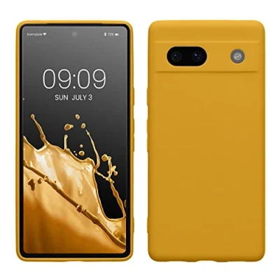 Afbeelding van kwmobile telefoonhoesje geschikt voor Google Pixel 7a Hoesje smartphone Precisie camera uitsnede In mango