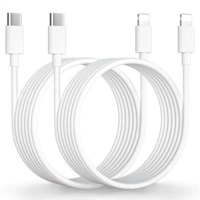 Afbeelding van USB C naar Lightning kabel 3 m 2 stuks [MFi gecertificeerd], lange iPhone oplaadkabel Snel opladen voor 14/14 Pro Max/13/12/12 Mini/11/X/XS/XR/8 Plus/SE/iPad