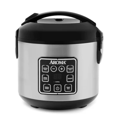 Afbeelding van Aroma Cool Touch digitale stomer, 8 kopjes, roestvrij staal, zwart
