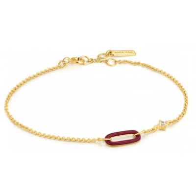 Afbeelding van Ania Haie Red Enamel AH B031 02G R Armband