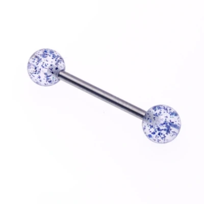 Afbeelding van Tong Piercing Glitter Blauw