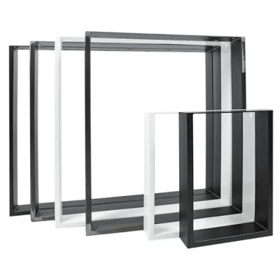 Afbeelding van Natural Goods Berlin 2x Tafel ONDERSTEL Eenvoudige montage Poten van metaal in zwart Voor doe het zelf projecten zoals eettafel, bureau, salontafel, bank Frame 50x72 cm