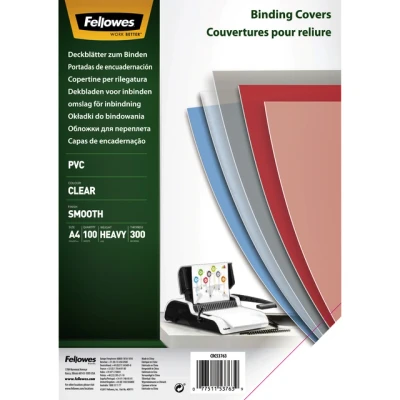 Afbeelding van Voorblad Fellowes A4 PVC 300micron 100stuks