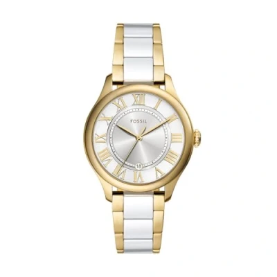 Afbeelding van Fossil Vrouwen Analoge Quartz Horloge Met Keramische Band CE1131